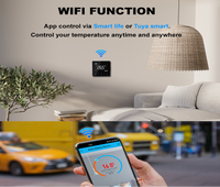 Thermostat intelligent Tuya WiFi avec écran couleur TFT programmable, compatible Alexa et Google Home, système de chauffage au sol à relais 16A haute efficacité, design moderne