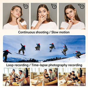 4K 64MP Plastic Digital Camera 5.0 Flip screen CMOS Sensor | DSLR for Compact Photography TF <b>Memory</b> <b>Card</b> Video Capture 1 Battery - Product Image 3