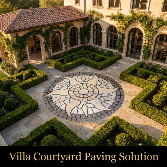 Special Pattern Design Chinese Nature Granite Round Driveway Pavers