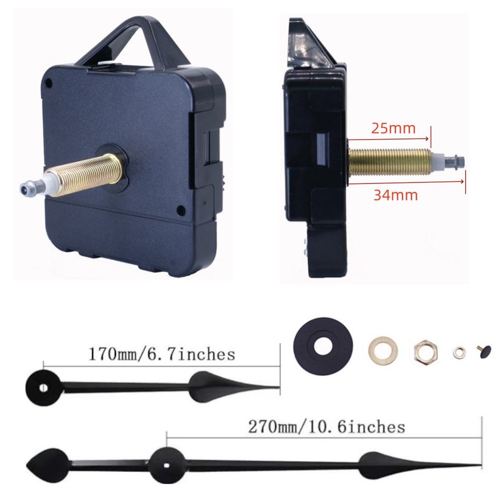 Mouvement d'horloge avec 12052 aiguilles noires