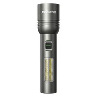 Nouvelle lampe torche rechargeable en alliage d'aluminium à quatre couleurs haute luminosité, IP45, portée de 500 m, 1000 lumens, longue durée de vie de la batterie pour