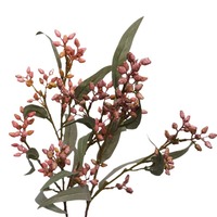 Ranting Bunga Buatan Premium Vintage Musim Gugur, Daun Eucalyptus, Bunga Nanas untuk Dekorasi Adegan Musim Gugur