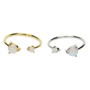 HIGH QUALITY 18k Gold Plated Rhodium Open Cuff <strong>Midi</strong> Knuckle Opal Gold <strong>Ring</strong> - Product Image 1