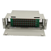 Télécom - Cadre de distribution de fibres optiques ODF 48 ports FC APC, montage en rack 19 pouces, acier laminé à froid, OEM personnalisé