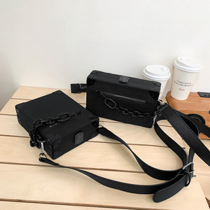 Sac Messager à Bandoulière Unisexe Carré avec Rabat Aimanté en Cuir PU, Sacoche pour Téléphone, Boîte à Bandoulière - Product Image 2