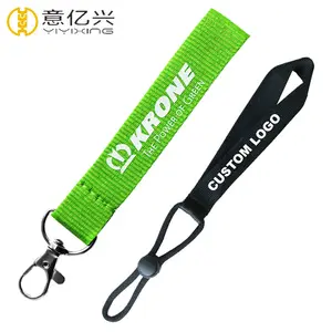 Giá rẻ tùy chỉnh Jacquard dệt dệt dây đeo ngắn Keychain dây buộc cho chìa khóa