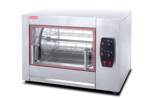 Horno Asador Comercial a Gas/<span class=keywords><strong>El</strong></span>éctrico <span class=keywords><strong>de</strong></span> 4.6KW con 4 Cestas para 8-12 Pollos, Acero Inoxidable para Restaurantes, Supermercados y Barbacoas - Product Image 3
