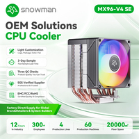 Ventilateur de refroidissement CPU OEM 92 mm Infinity Vision RGB pour PC Gaming, Vente Directe Usine, Dissipateur Thermique Hydraulique TDP 180W