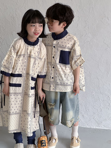 Match frère et soeur vêtements 5 ans fille robe pour enfants 2024 - Product Image 5