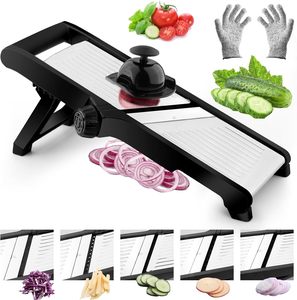 Efficient Manual Stainless Steel 2-Piece <b>Vegetable</b> Cutter Chopper Protective Kitchen Mandoline <b>Slicer</b> for Easy Fruit <b>Vegetable</b> - Product Image 1