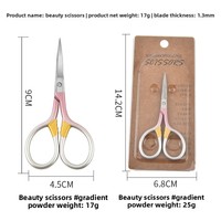 Ciseaux de beauté colorés en acier inoxydable de haute qualité, ciseaux de précision pour la coupe des poils du visage, pour les sourcils, les ongles, les salons de beauté