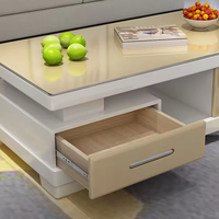 Ensemble de meubles de salon modernes avec meuble TV et table basse assortie, rangement, support TV et table basse assortie