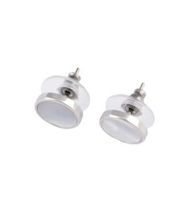 Pendientes de acero inoxidable chapados en plata de alta calidad, diseño Redondo, Unisex, joyería fina a la moda, pendientes clásicos, joyería JM - Product Image 3