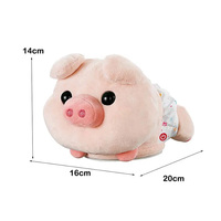 Jouet en peluche de cochon électrique, jouet animal dansant à commande vocale, poupée de cochon qui tourne