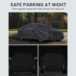 Housse de <span class=keywords><strong>voiture</strong></span> imperméable pour <span class=keywords><strong>Honda</strong></span> Civic 2016-2024, coupe-vent, anti-neige, anti-pluie, anti-grêle, protection UV, entièrement utilisable en extérieur et en intérieur - Product Image 5