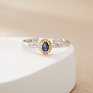 Anillo de <span class=keywords><strong>Plata</strong></span> de Ley S925 al por mayor con Amatista y Engaste de Corona Ondulada, Piedras Preciosas, Joyería Femenina de Estilo Único y Elegante - Product Image 4