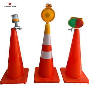 Luce del cono di sicurezza per la costruzione di strade a Led ad energia solare per il traffico e il veicolo stroboscopico di avvertimento rosso giallo lampeggiante - Product Image 4