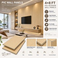 Panneaux muraux en PVC 4x8, panneaux muraux imperméables, panneaux muraux intérieurs résistants aux chocs, panneaux décoratifs pour villa haut de gamme