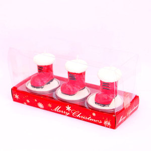 Santa Claus Vela Cera Parafina De Navidad <b>Paraffin</b> Wax Christmas Tree Candle Gift Set for New Year Christmas Decoration - Product Image 2