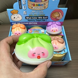 Squishy en forme de boulette de dessin animé à remontée lente, en mousse PU, rebondissant lentement - Product Image 2