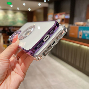 Kim Cương Mạ Phụ Nữ Điện Thoại Sang Trọng Trường Hợp Phụ Nữ Điện Thoại Chống Sốc Trường Hợp Đối Với iPhone 14 13 12 11 - Product Image 6