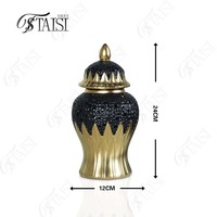 J327 Vase en céramique de style nordique, pot à gingembre en relief, décoration d'art moderne, blanc or, mini vases pour le salon, vase de sol pour fleurs