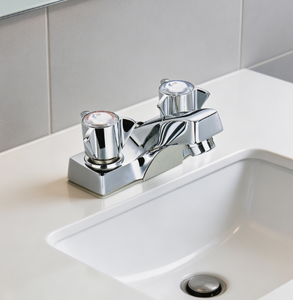 <span class=keywords><strong>Robinet</strong></span> de lavabo <span class=keywords><strong>à</strong></span> compression en laiton massif de 4 pouces avec poignée en zinc chromé pour usage domestique dans la salle de bain - Product Image 1