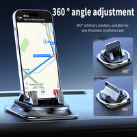 Alta calidad Universal 360 grados giratorio multifuncional soporte teléfono celular coche montaje coche salpicadero coche soporte
