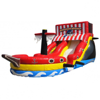 Château gonflable bateau pirate, thème nautique pour fête d'aventure