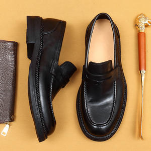 Zapatos Oxford Casuales de Lujo con Puntera Cuadrada y Costura Goodyear, Transpirables, para Hombre Británico, de Cuero Genuino, Antideslizantes - Product Image 3