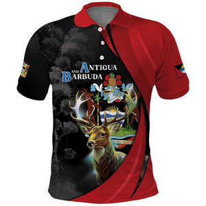 Antigua-et-Barbuda 1981 Polo Happy Independence Day Custom Caribbean Cricket Antigua-et-Barbuda Polo pour homme - Product Image 1
