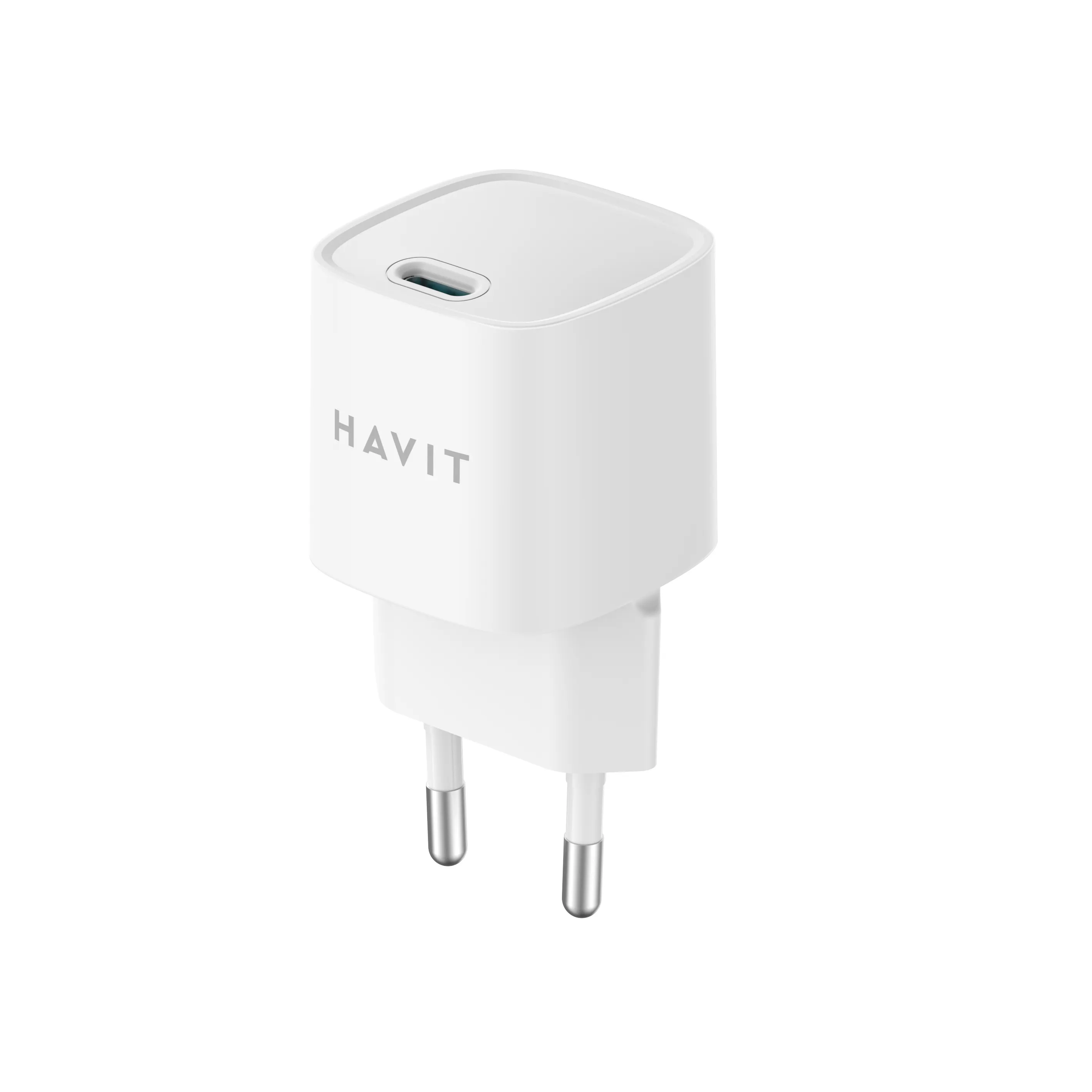 Havit UC123 adaptor pengisi daya telepon portabel, adaptor pengisi daya dinding ponsel Laptop 20W PD Universal USB Tipe C cepat