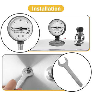 เครื่องอัดแรงดันและหม้อหุงข้าวอลูมิเนียมขนาด23ควอร์ตพร้อมระบบควบคุมแรงดัน90 kPa - Product Image 4