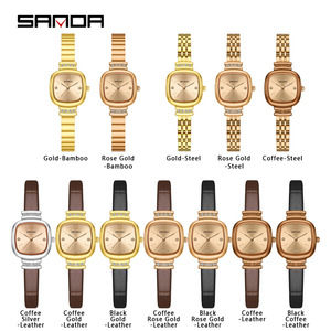 Sanda 7052 Minimalist <b>Small</b> Square Candy Ladies Quartz Watch Elegant Waterproof Versatile Light Luxury Wristwatch - Product Image 4