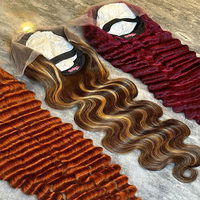 Wig Rambut Vietnam Mentah Tanpa Lem, Wig Lace Front Natural Pre Plucked 13x4 Deep Curly, Wig Rambut India Mentah 13x6 HD Lace Frontal
