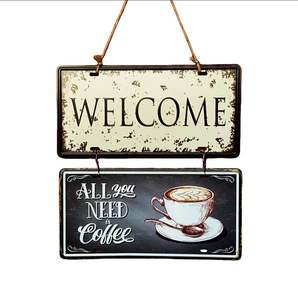 Plaque de logo de graduation en fer rétro antique, peinte, rectangulaire, pour la décoration murale de restaurant, magasin - Product Image 2