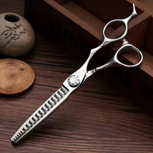 กรรไกรตัดผมทรงปอมปาดัวร์ HJ สำหรับผู้ชาย ขนาด 6 นิ้ว กรรไกรซอยผม สแตนเลส SUS440C สำหรับคนถนัดขวา อุปกรณ์จัดแต่งทรงผม - Product Image 5