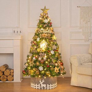Christmas Decorations Pointed Christmas <b>Tree</b> With White Pe+ Pvc Red Fruit Mix Automatic <b>Tree</b> With <b>Lights</b> Christmas <b>Tree</b> - Product Image 1