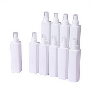 10 Pieces <b>200ml</b> Square White HDPE Plastic Airless Pump <b>Bottles</b> 5mm Thickness for Skin Care Serum Shampoo Perfume Screen Printed - Product Image 2