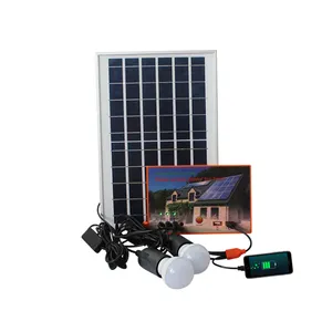 Heiß verkaufte Lithium batterie Solaranlage 18V 6W kleine Solar beleuchtung Kits Solar produkte sitzen für Haushalt Mini Solaranlage