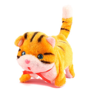 Chaton en peluche électrique qui miaule, les yeux s'illuminent, bouge vers l'avant et vers l'arrière, pour les enfants de 2 à 4 ans, jouet unisexe, rembourrage en coton - Product Image 2