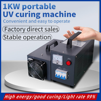 Séchoir à main portable 1KW Machine de lampe de polymérisation UV pour encre d'impression offset séchage UV en plastique