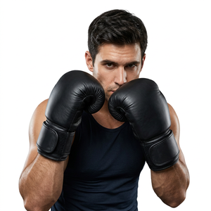 Wholesale FIGHTBRO MS-BG-121 Custom Made Professional Boxing Gloves Faux Leather for Adjustable Hook-and-Loop Wrist <b>Strap</b> - Product Image 1