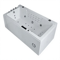 Baignoire autoportante en acrylique avec drain, directement de l'usine, pour projets résidentiels, hôteliers et hospitaliers