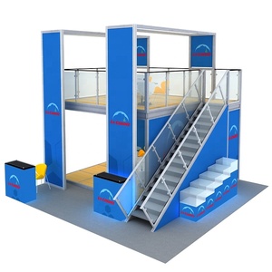 CE-Zertifizierung Neues Design 6x6 Messe Kunden spezifische tragbare Aluminium messe 20x20 Doppel deck kabine