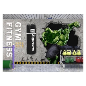 Carta da Parati 3D <span class=keywords><strong>a</strong></span> <span class=keywords><strong>Tema</strong></span> Uomo Muscoloso Impermeabile per Palestre, KTV, Internet Café e Uso Domestico - Dimensioni Personalizzabili - Product Image 5