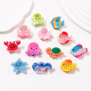 Jolies pinces à cheveux en forme d'animaux de la série Océan pour filles, décorations de cheveux pour fêtes, cadeaux - Product Image 4