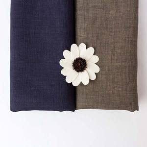 Tela <span class=keywords><strong>de</strong></span> lino <span class=keywords><strong>de</strong></span> 150g para hombres y mujeres, Color sólido teñido con hilo para Primavera Verano, técnica tejida para camisas, pantalones, faldas, Vestidos - Product Image 3