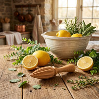 Presse-agrumes manuel en bois de hêtre, presse-citron, presse-orange et lime, outil de cuisine en bois massif