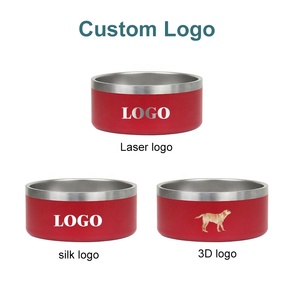 Kişiselleştirilmiş köpek maması kaseleri paslanmaz çelik kaymaz 18oz/32oz köpek maması kaseleri yalıtımlı köpek maması ve su yemekleri ile kauçuk alt - Product Image 3